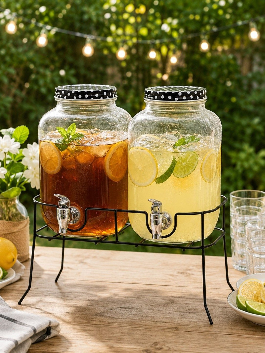 PrimeWorld Transparent 2 Easy to Clean Glass Water Jugs