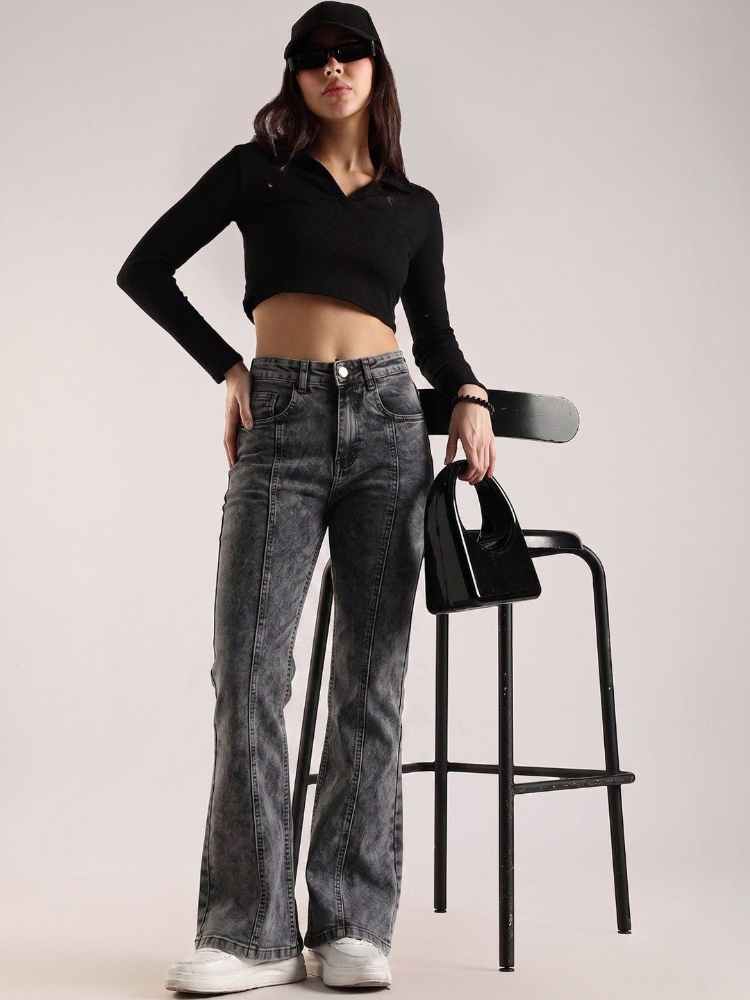 zayla Women Jean Bootcut High-Rise Light Fade Stretchable Jeans