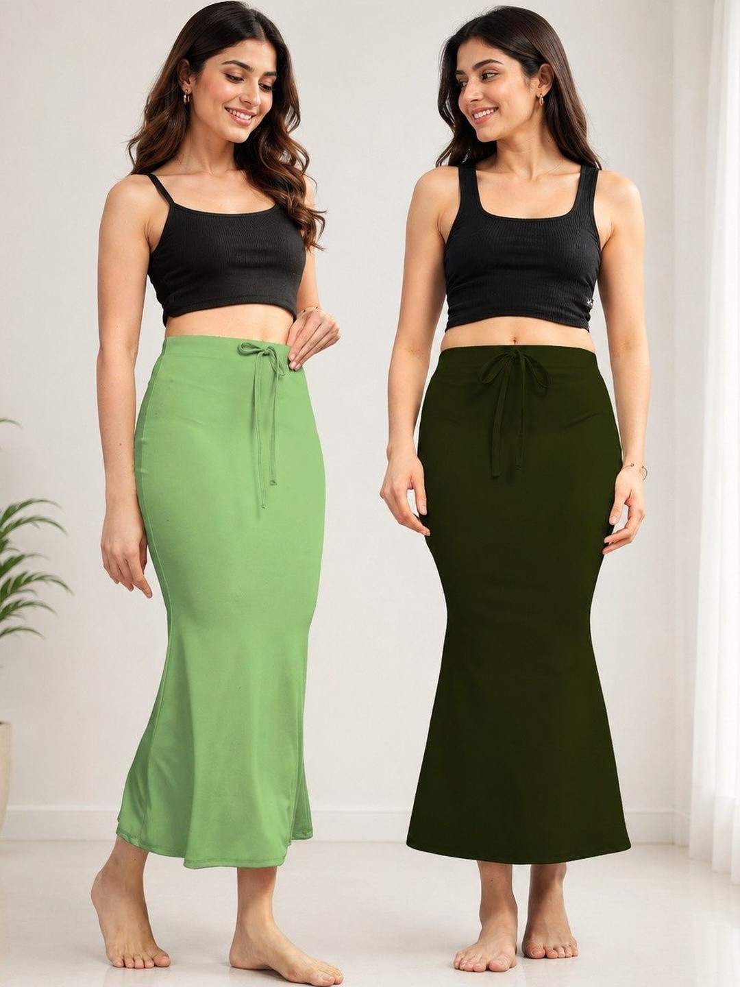 HERE&NOW Pack Of 2 Stretchable Saree Shapewears