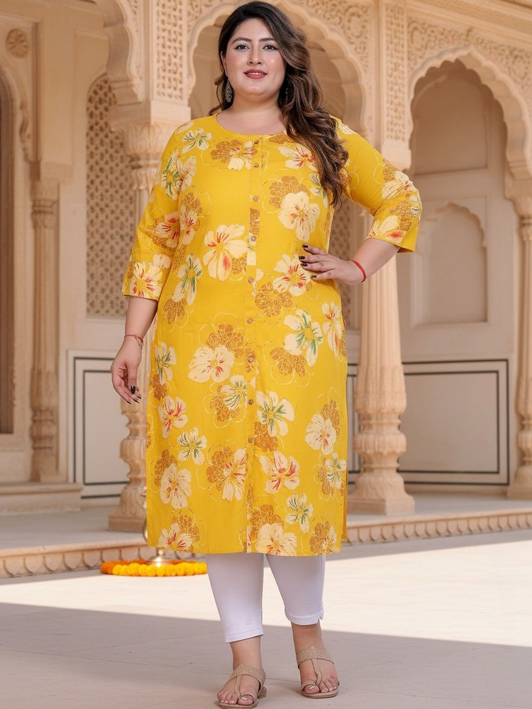 KALINI Women Floral Printed Indie Prints Kurta