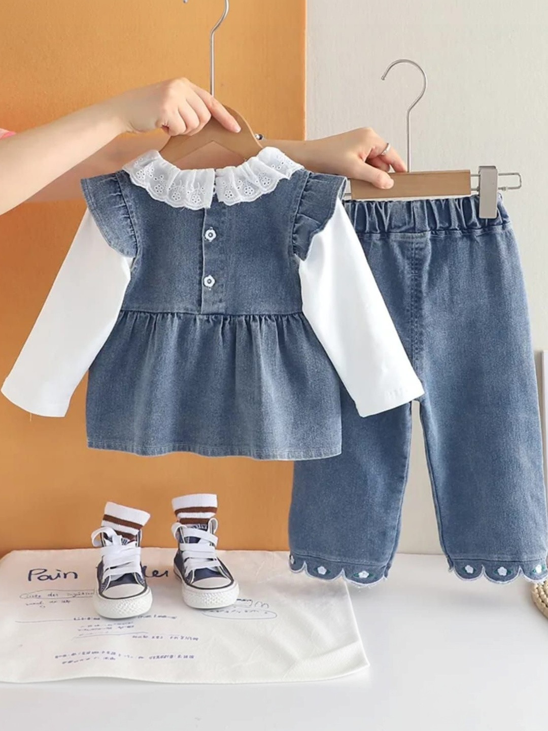 COMPLETE OUTFIT Girls Top with Trousers