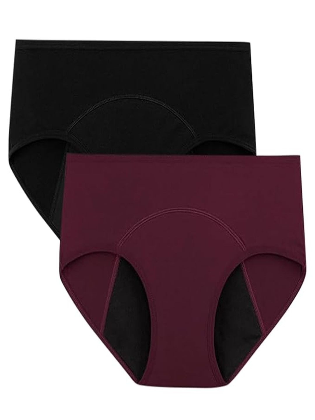 Smileai Fashion Women Pack of 2 Leak-Proof Cotton Period Briefs