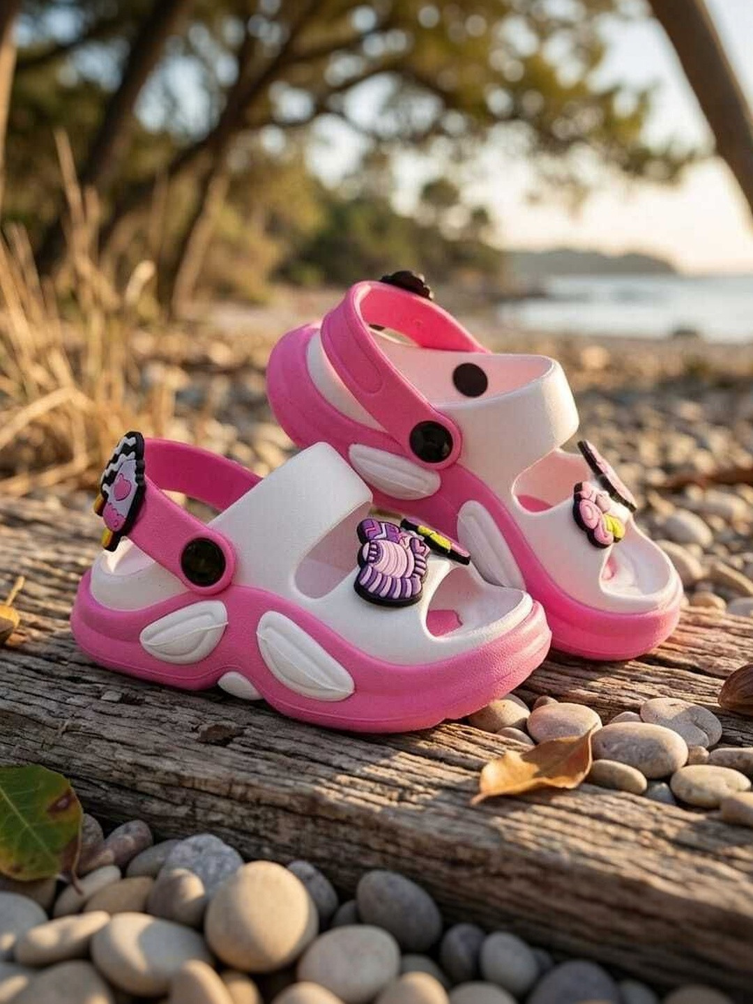 Binos Unisex Kids PU Clogs Sandals