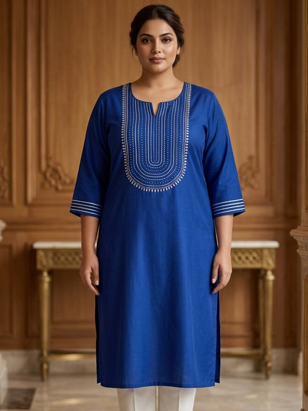 Sztori Women Embellished Thread Work Kurta