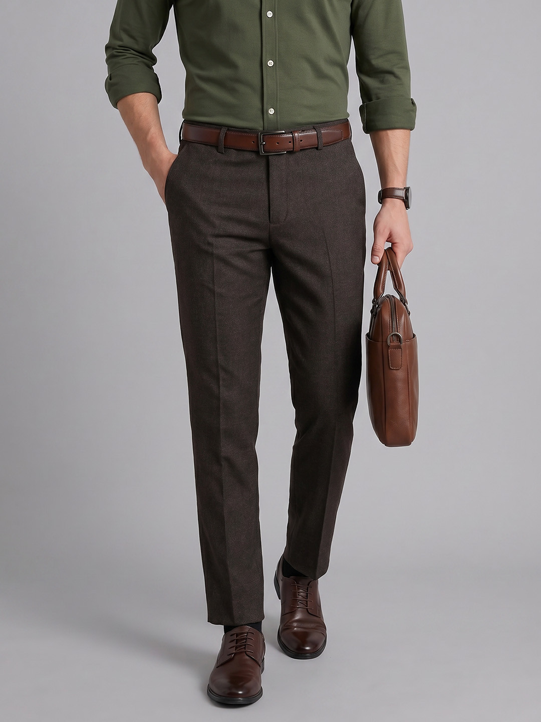 Arrow Men Mid-Rise Formal Trousers