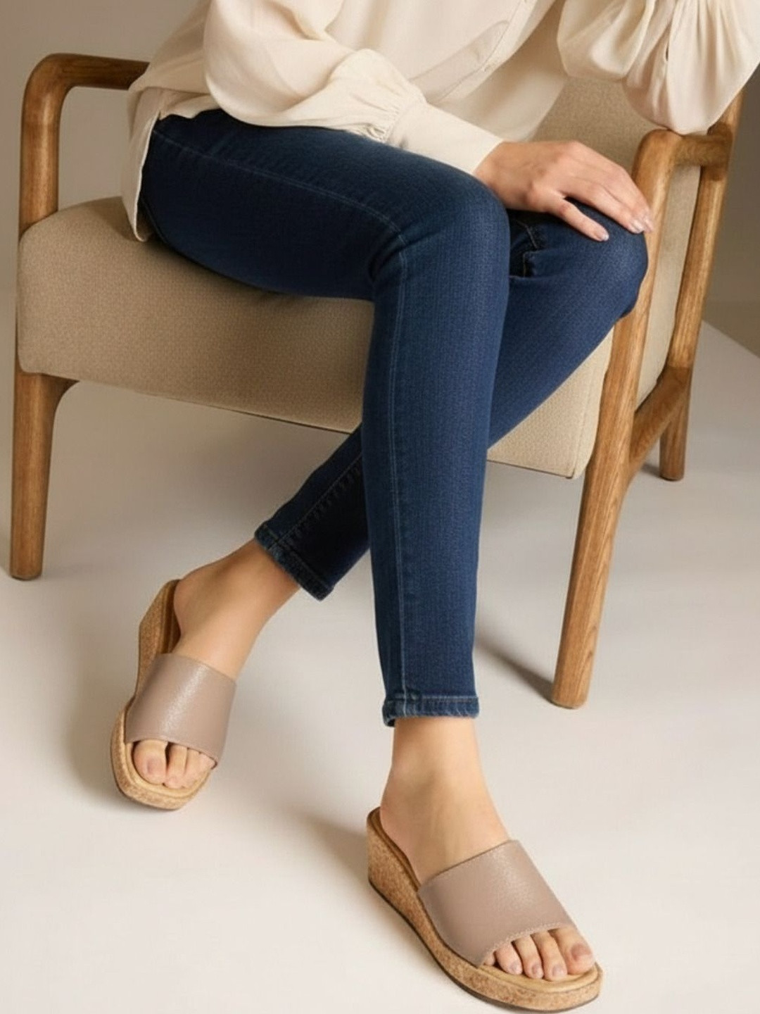 Inc 5 Textured PU Wedge Mules