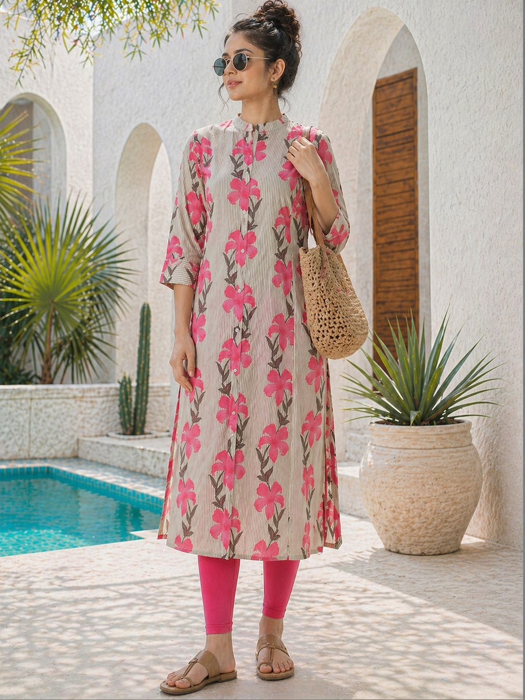 VASTROOP Women Floral Printed Indie Prints Kurta