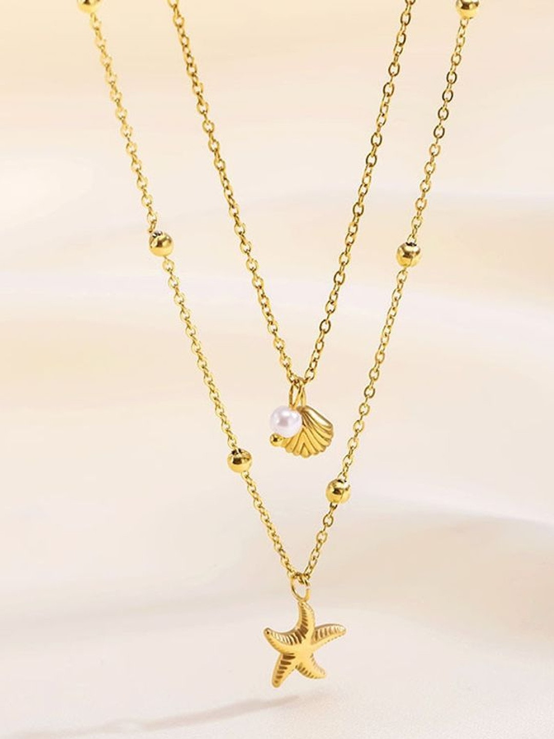 MYKI Gold-Plated Stainless Steel Layered Necklace