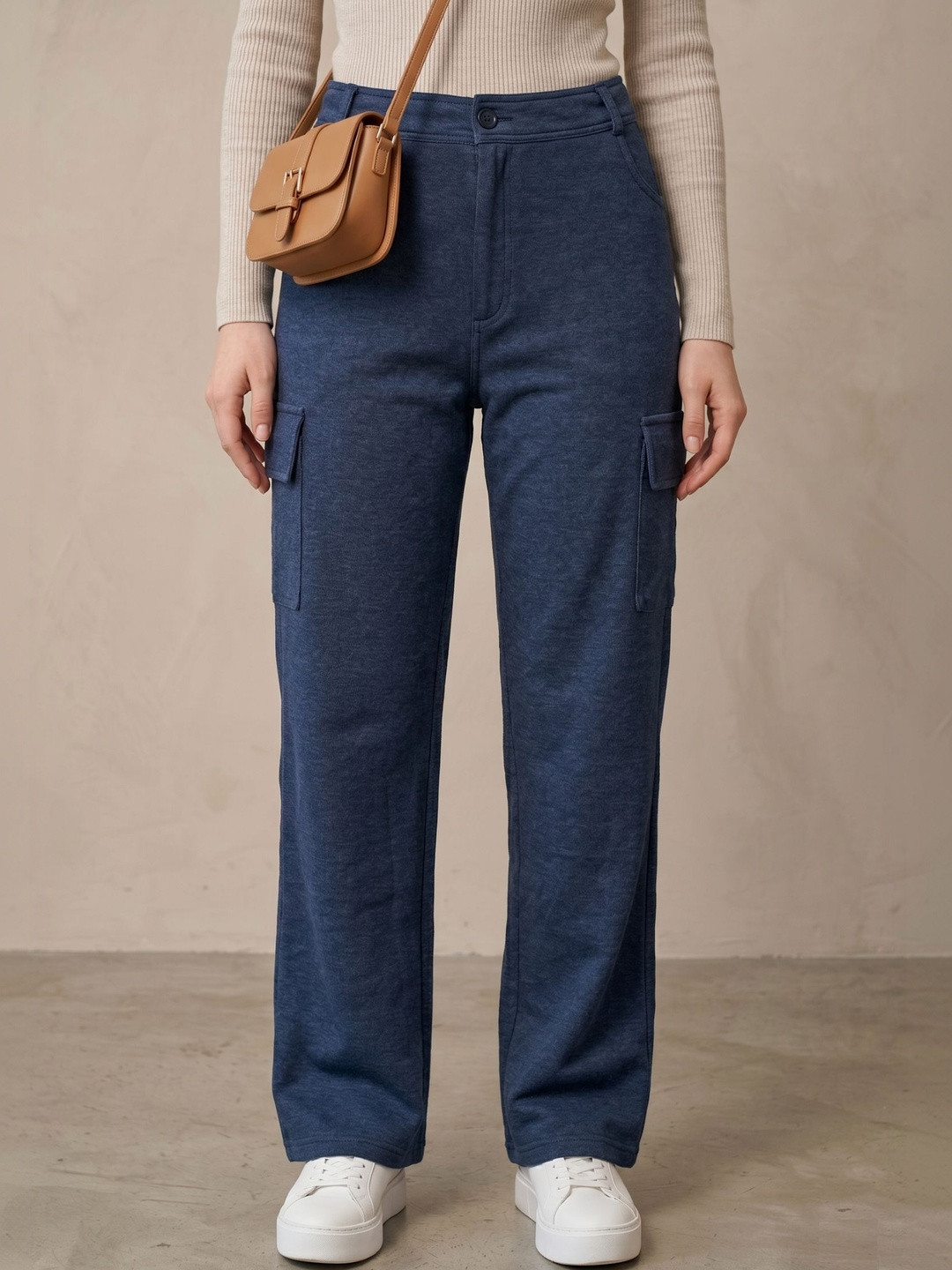 Wineberry Women Straight Fit Cargos
