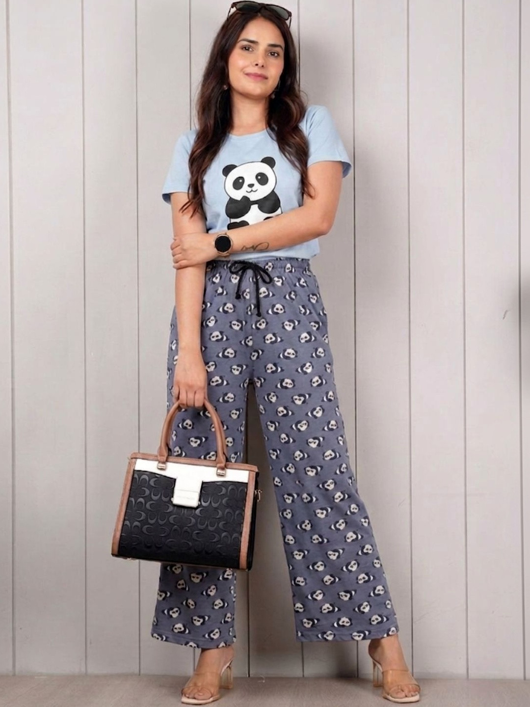 Kryptic Printed Mid-Rise Straight Lounge Pants