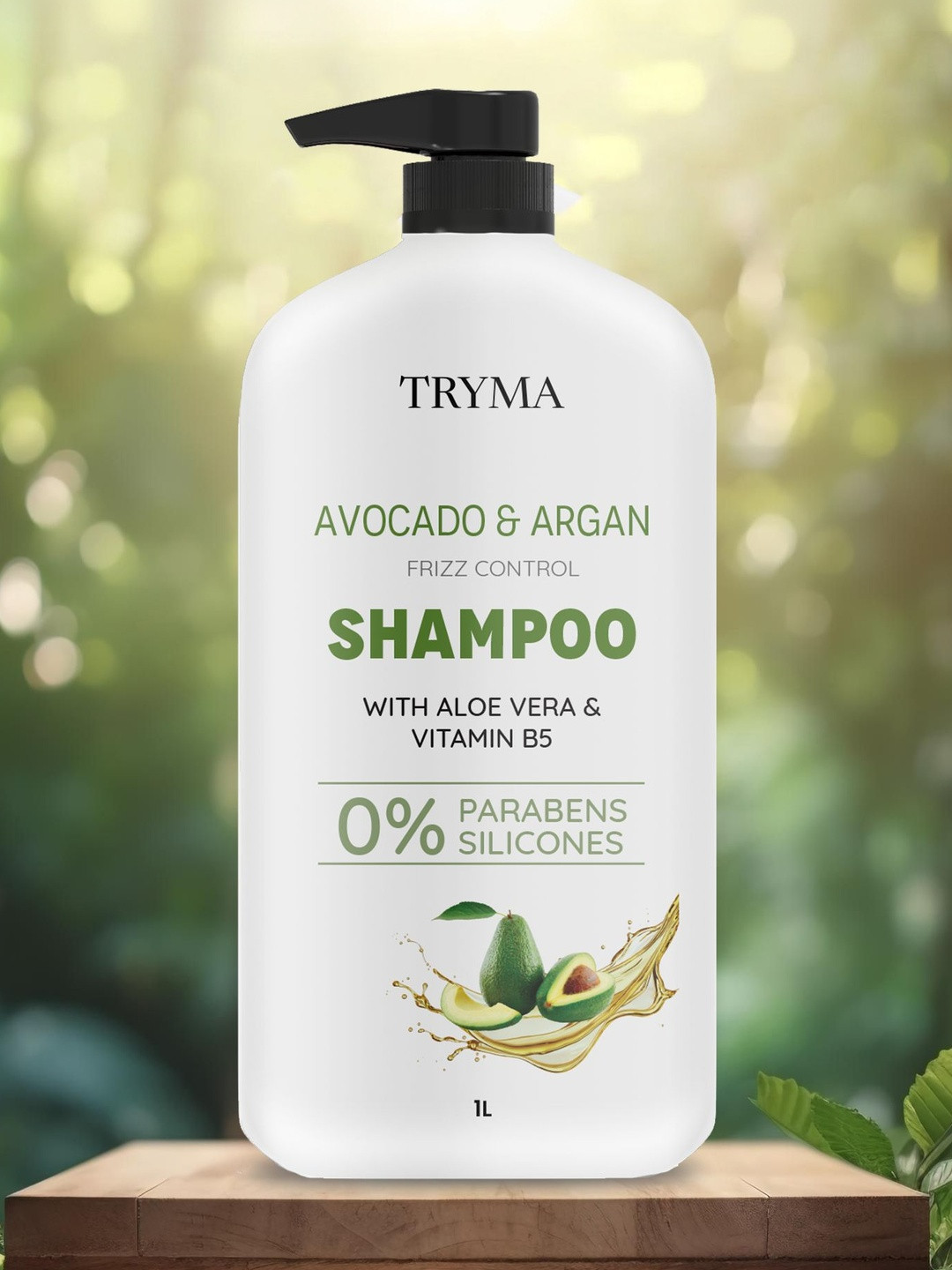 TRYMA Avocado & Argan Frizz Control Shampoo - 1L