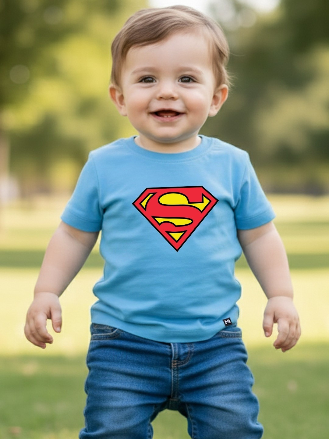 YK X Minute Mirth Infant Boys Superman Printed T-shirt