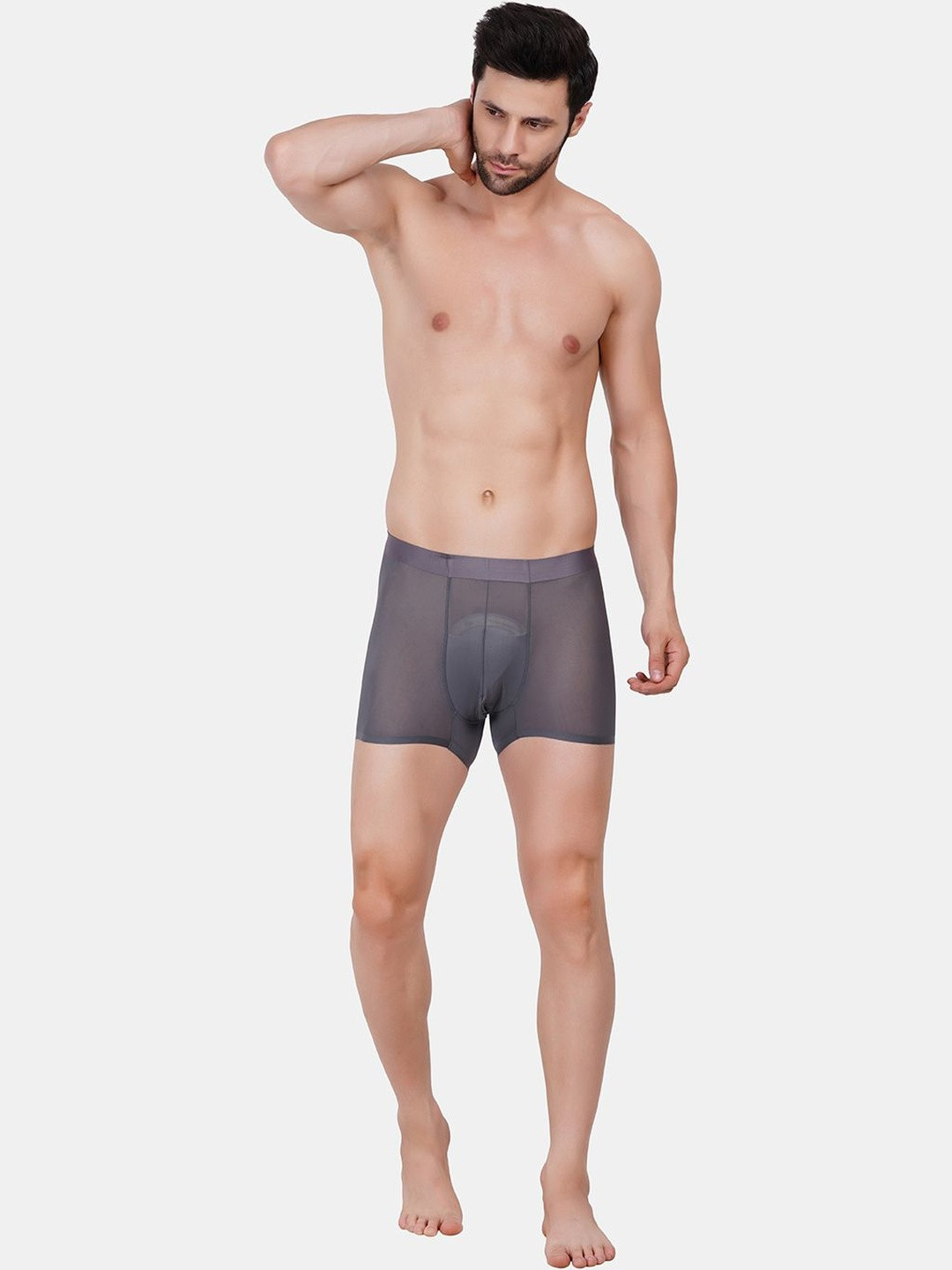 AMOUREUX Men Short Trunk M7085_Dgry_L