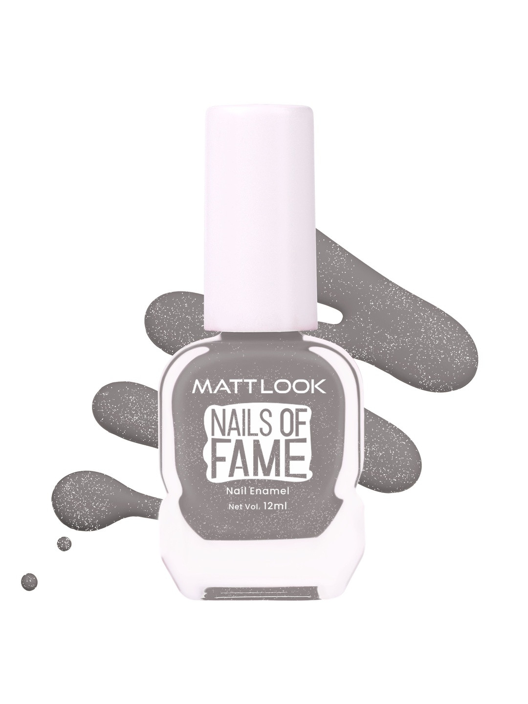 MATTLOOK Nails Of Fame Long Lasting Nail Enamel - 12 ml - Hazy Silver 65