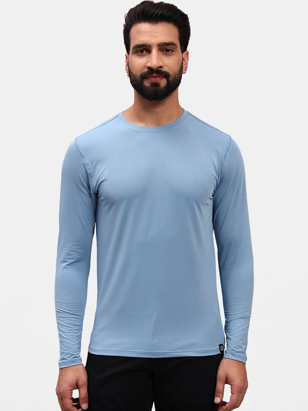 Reccy Men Breathable Quick Dry Hiking Running Ultralight Active Long Sleeve T-shirt