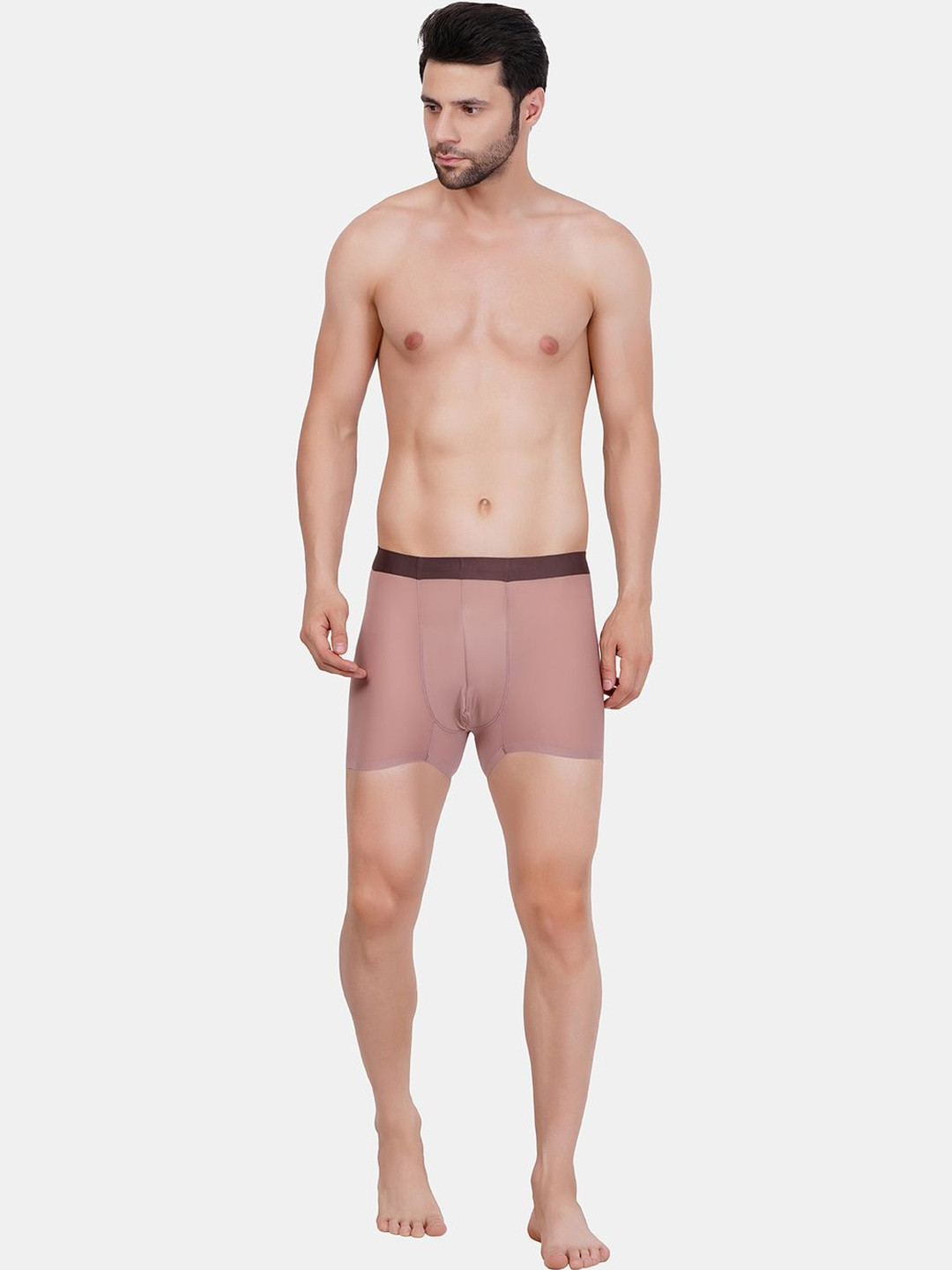 AMOUREUX Men Breathability Short Trunk M7085_Bwn_L