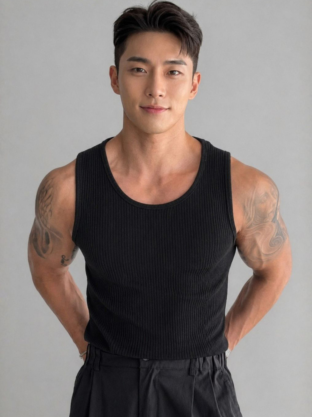 ROCKWELL Self Design Cotton Undershirt