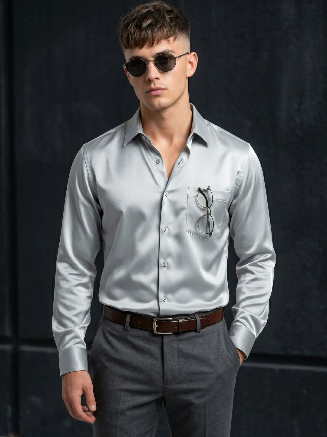 R.Code by The Roadster Life Co. Men Comfort Semiformal Shirt