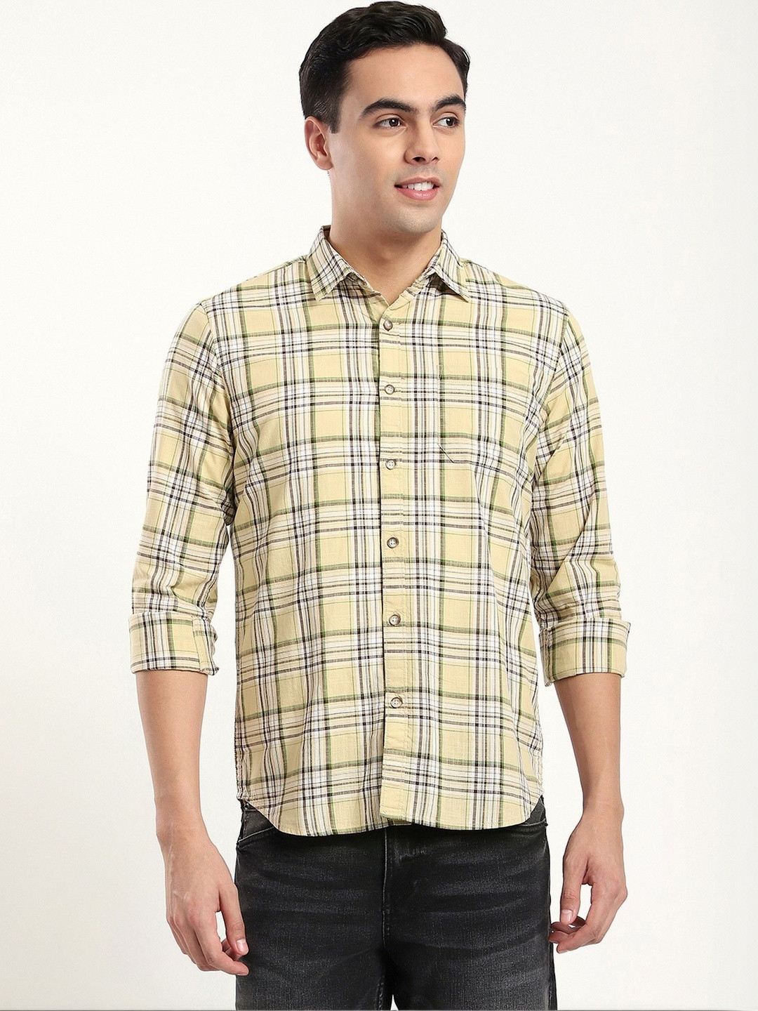 R&B Men Classic Checked Casual Shirt