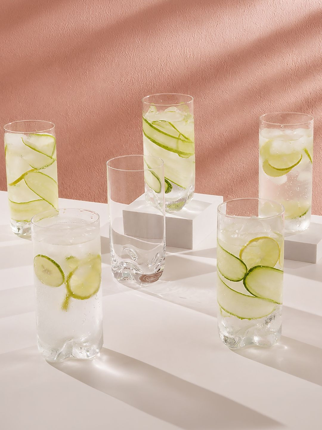 BOROSIL Transparent 6 Food-Safe Glass Water Glass