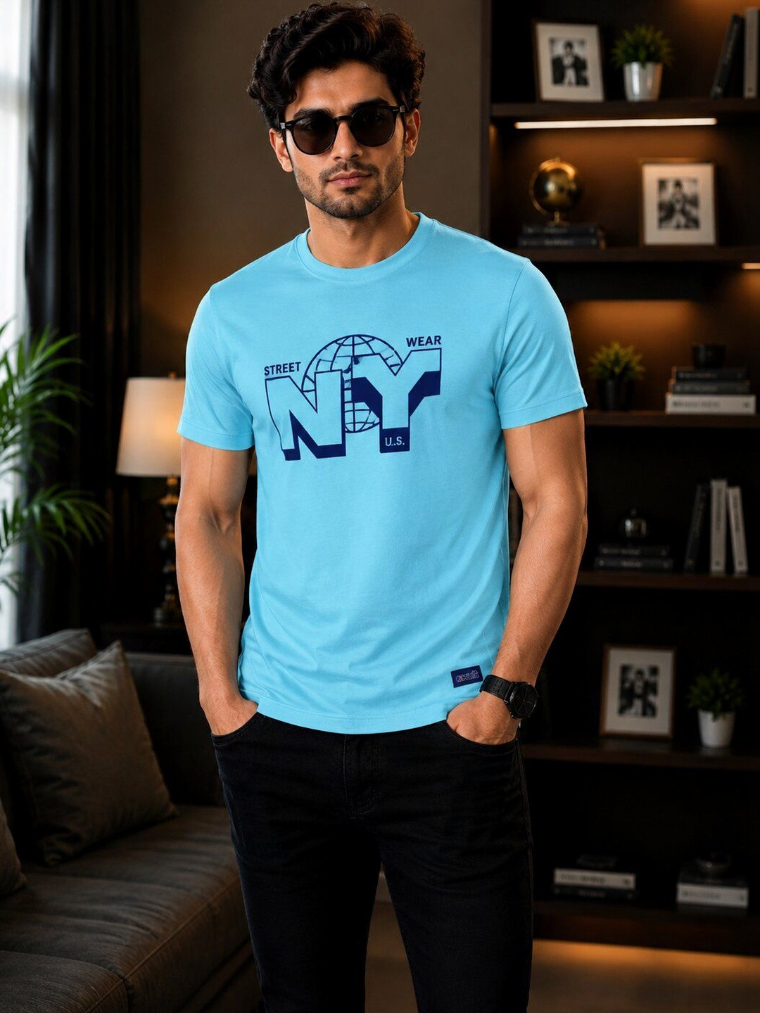 OCCULT Men Typography Printed Pure Cotton T-shirt