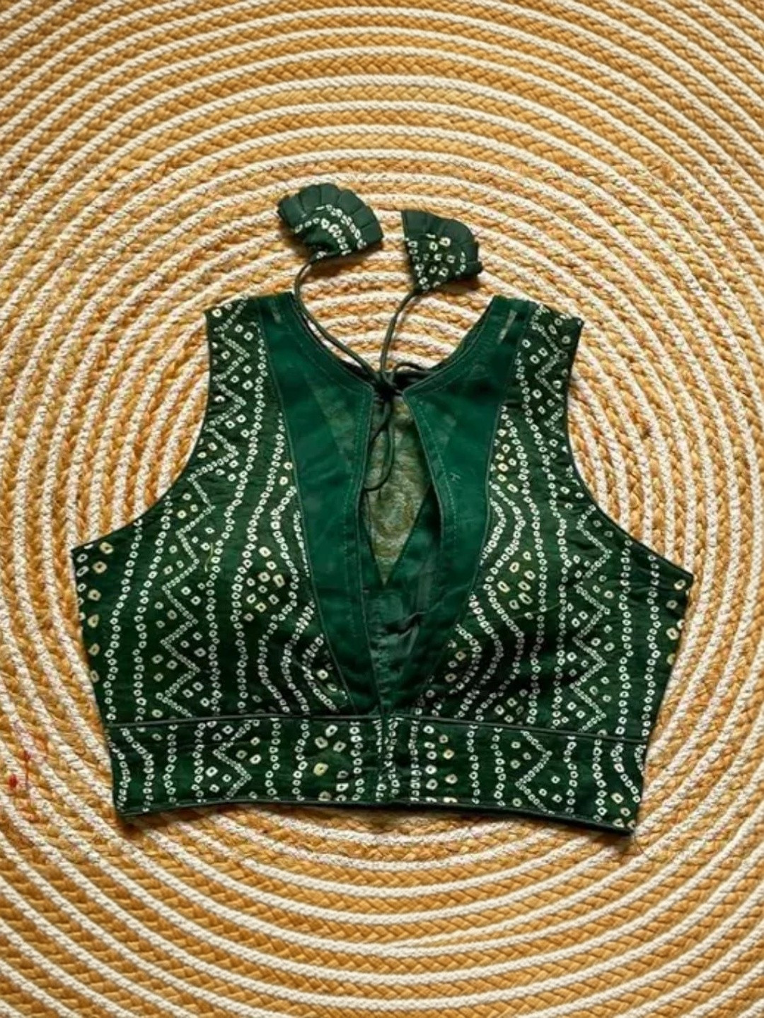 Apexaura Cotton Blend Printed Saree Blouse