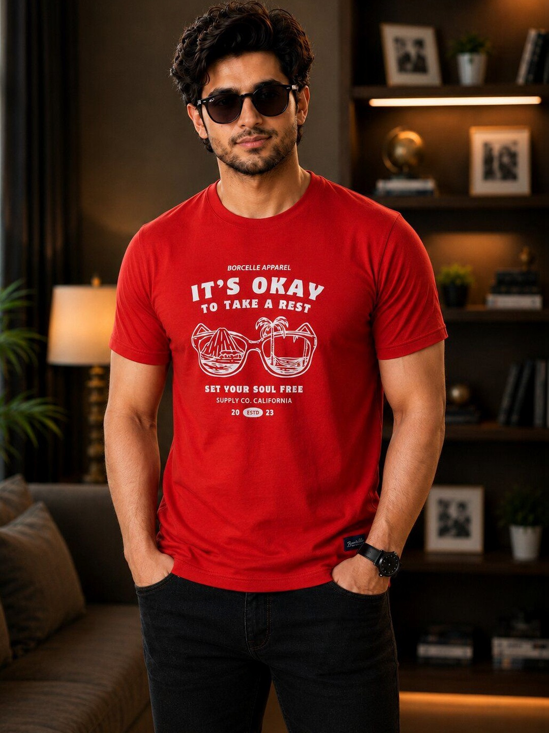 OCCULT Men Typography Printed Pure Cotton T-shirt