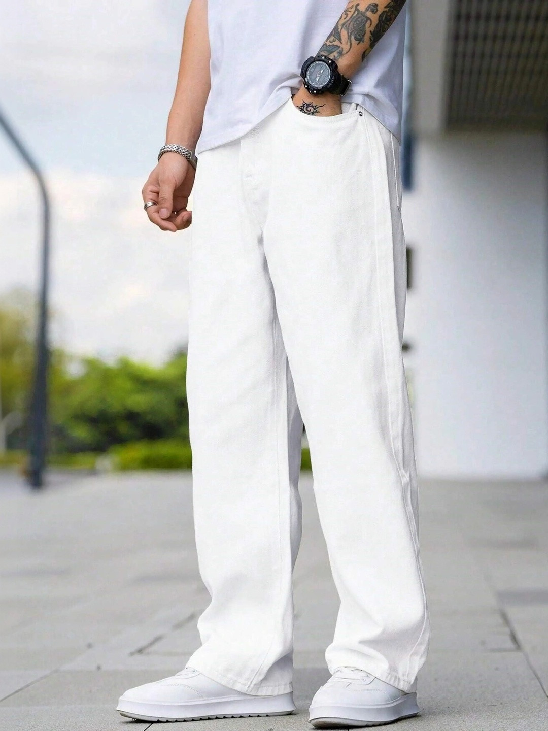 DENIM LIFE Men Classic Straight Fit Mid-Rise Stretchable Jeans - Image 1