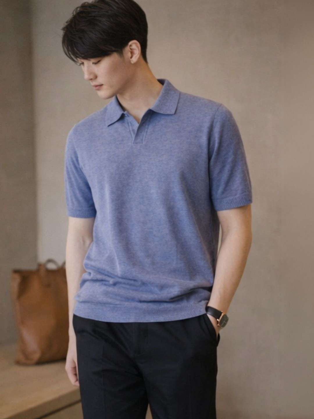 VELLURE Mens Half-Sleeve Polo T-Shirt Pure Cotton