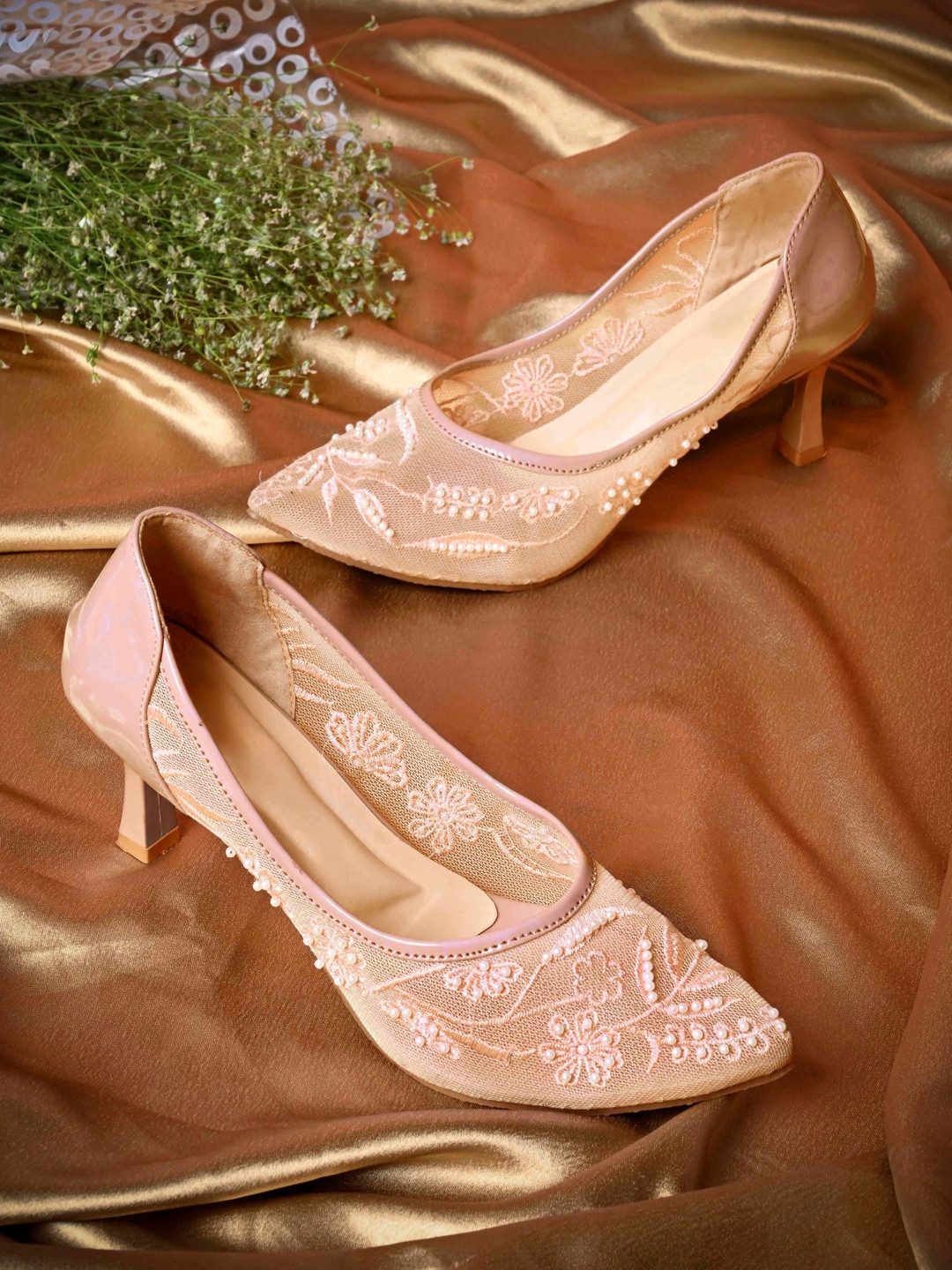 Try Me Embellished Party Slim Heeled Pumps
