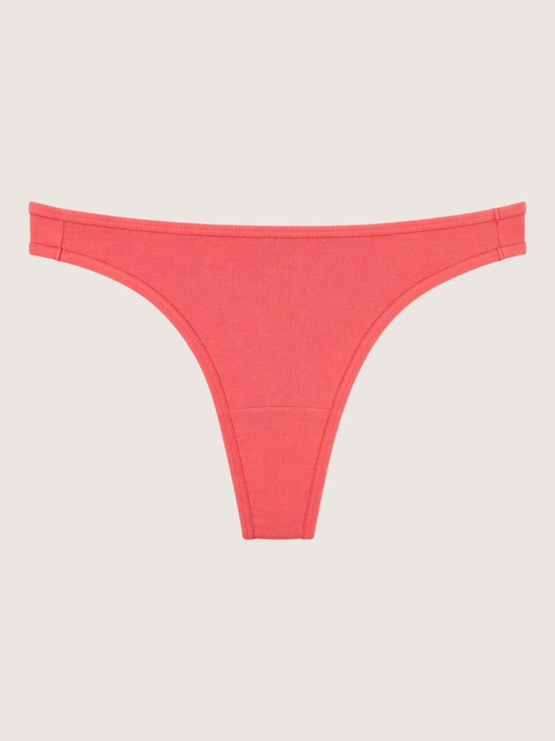 HERE&NOW Womens Brazilian Cotton Spandex Solid High Rise Thongs