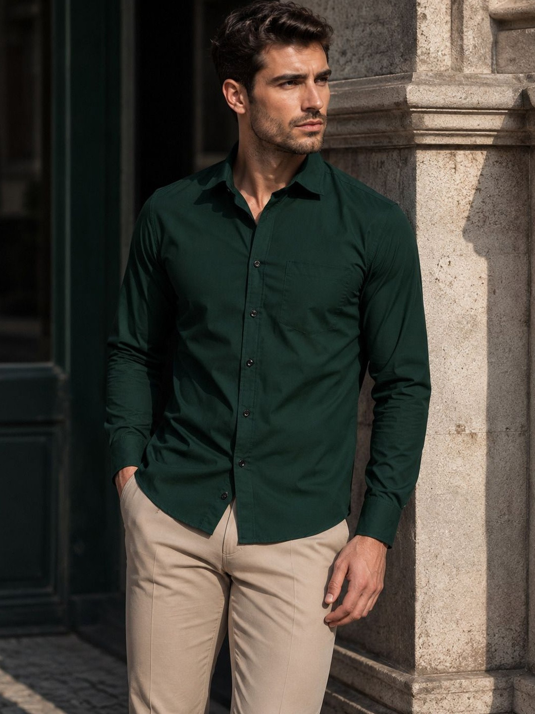 ROOPKAR Men Comfort Casual Shirt