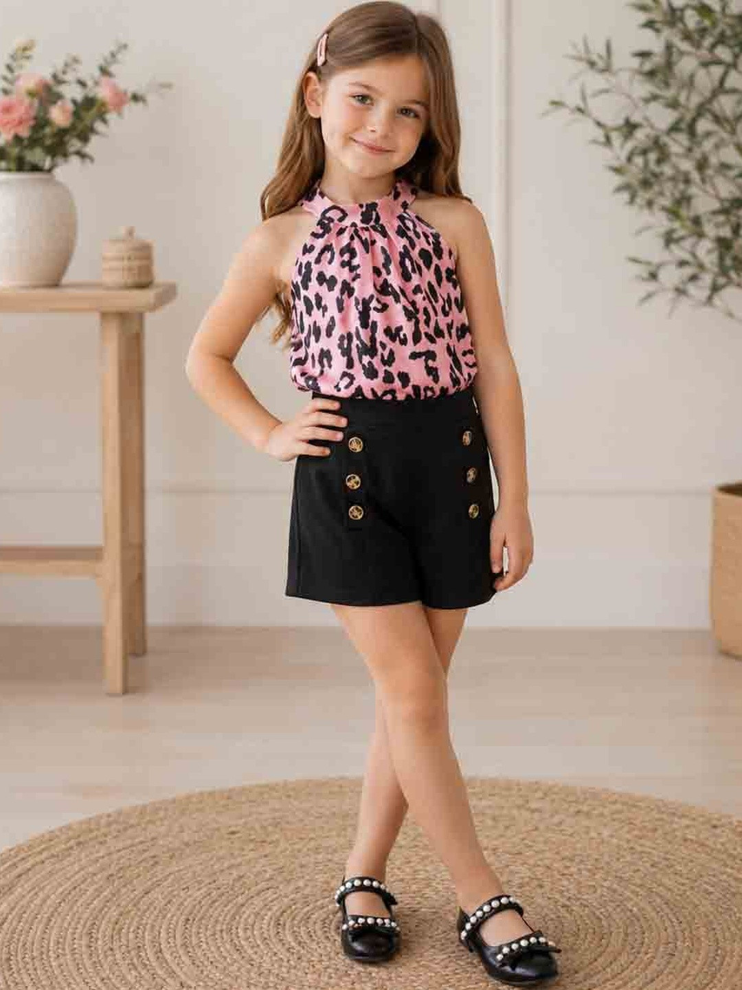 DANFORTH Girls Printed Top with Shorts