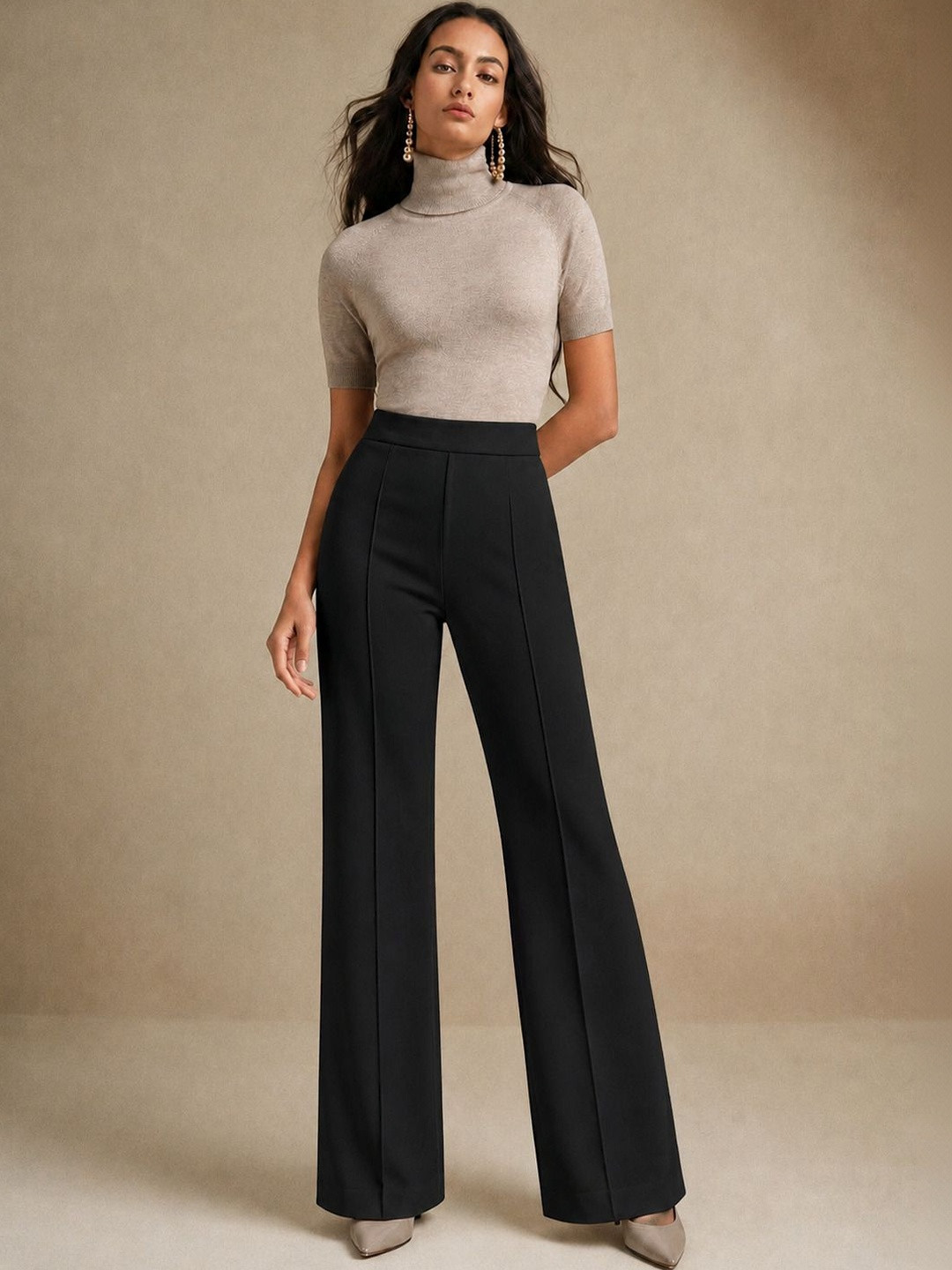 SAM AND GEO Women Relaxed Easy Wash Trousers