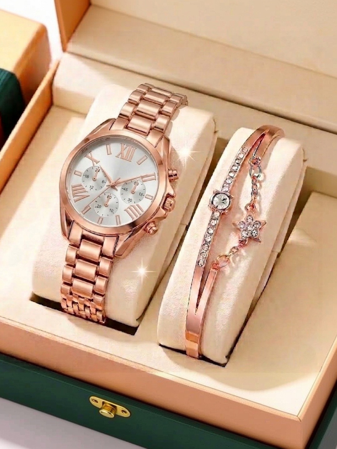 Moda Rapido Women Bracelet Style Straps Analogue Watch Moda Dream Silver&star BraceletMG