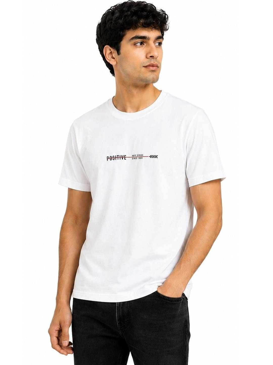 AXYS Men Typography Printed T-shirt