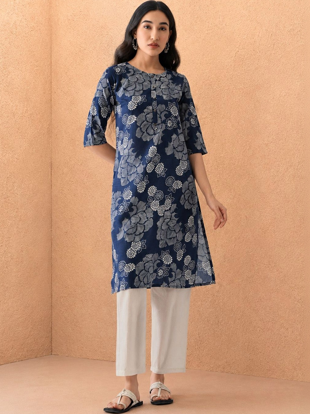 Sabhyata Women Floral Printed Indie Prints Kurta