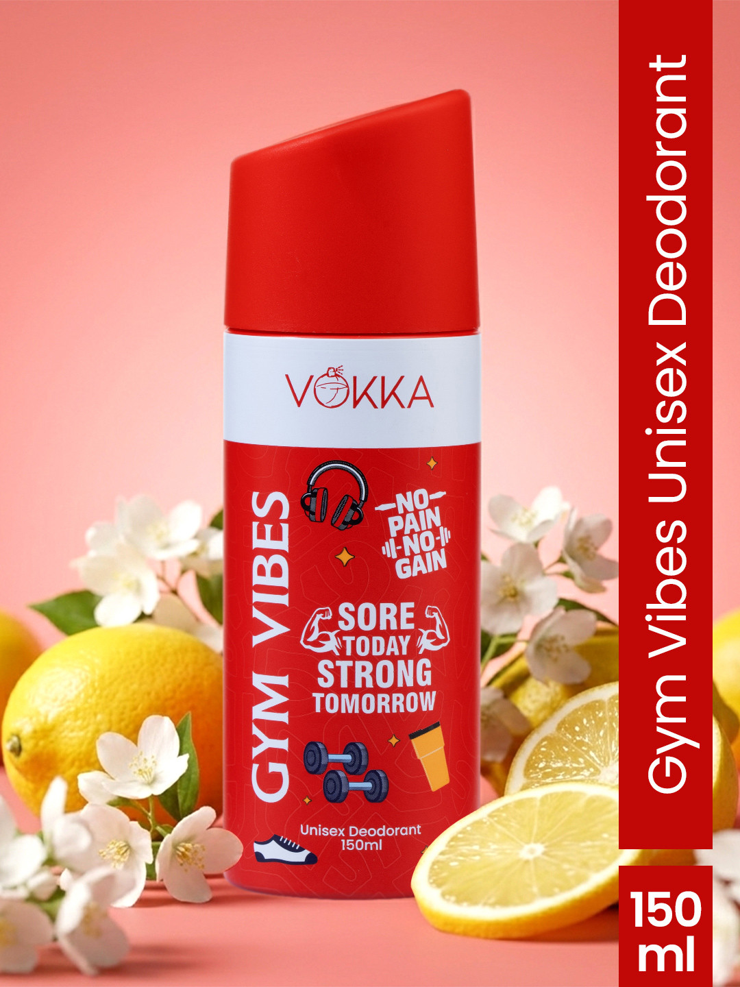VOKKA Unisex Gym Vibes Long Lasting Deodorant Body Spray - 150ml