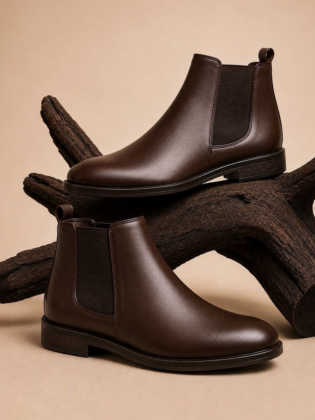 SNEAKLAB Men Square Toe Chelsea Boots