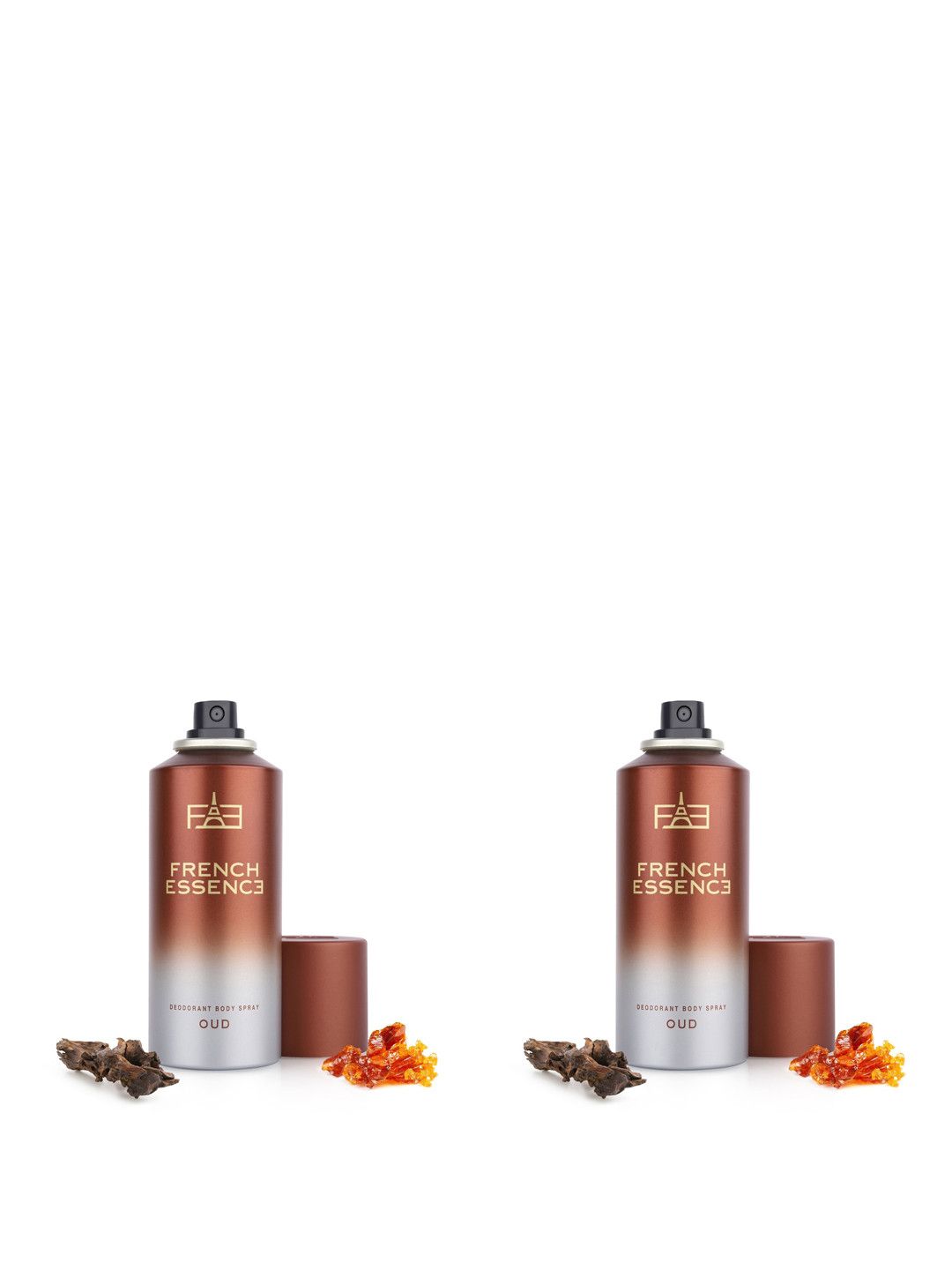 FRENCH ESSENCE Set Of 2 Unisex Oud Gas Long Lasting Deodorants - 50 ml Each