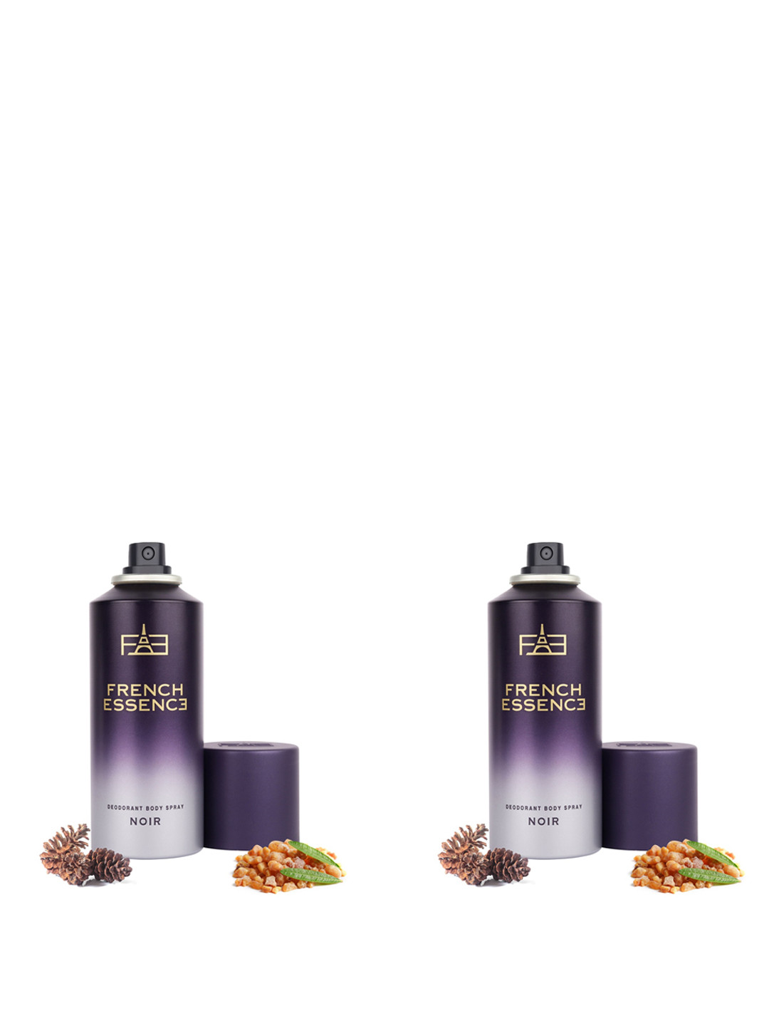 FRENCH ESSENCE Set Of 2 Men Noir Long Lasting Deodorants - 50 ml Each
