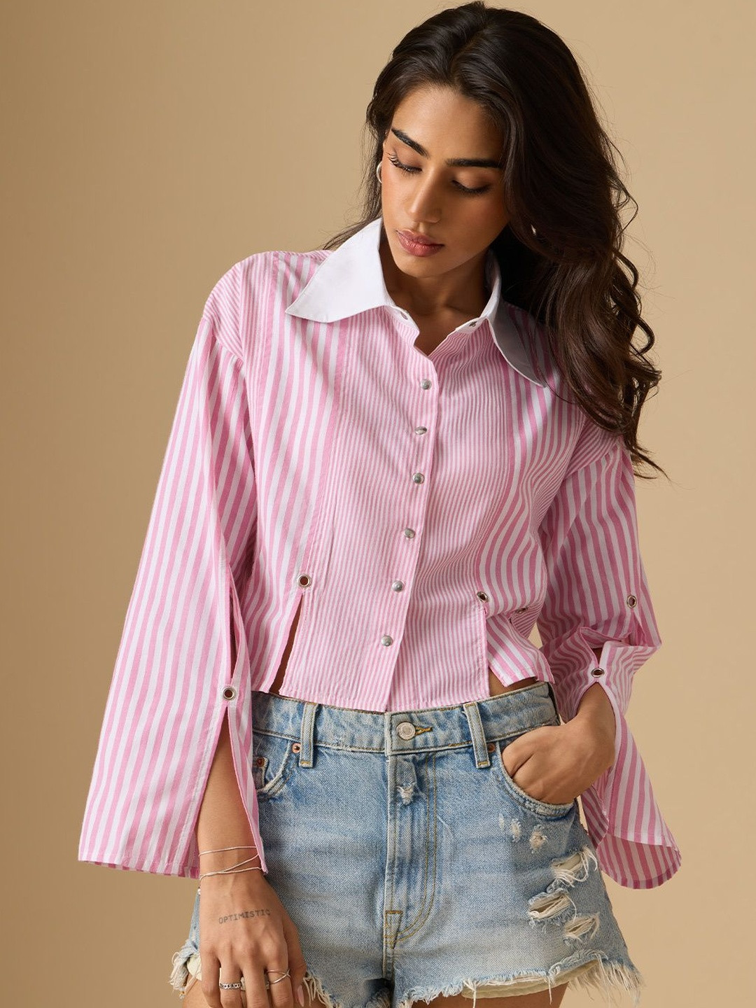 The Souled Store Women Striped Casual Shirt