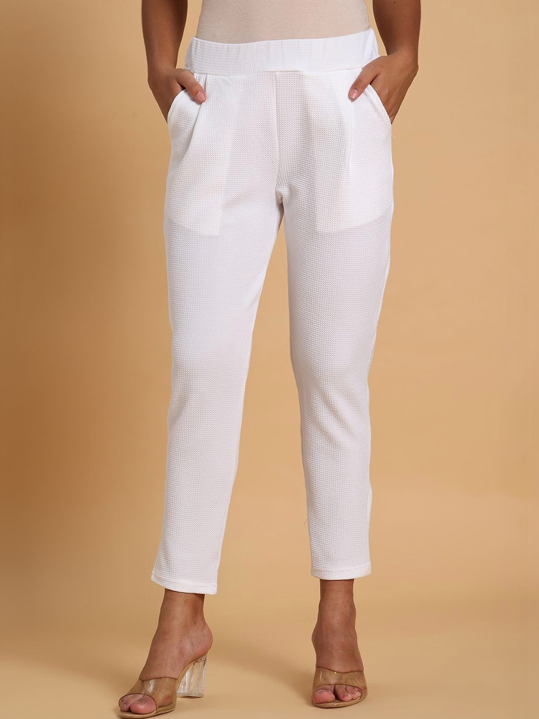 Frolic Rolic Pleated Polyester Ankle Length Trouser