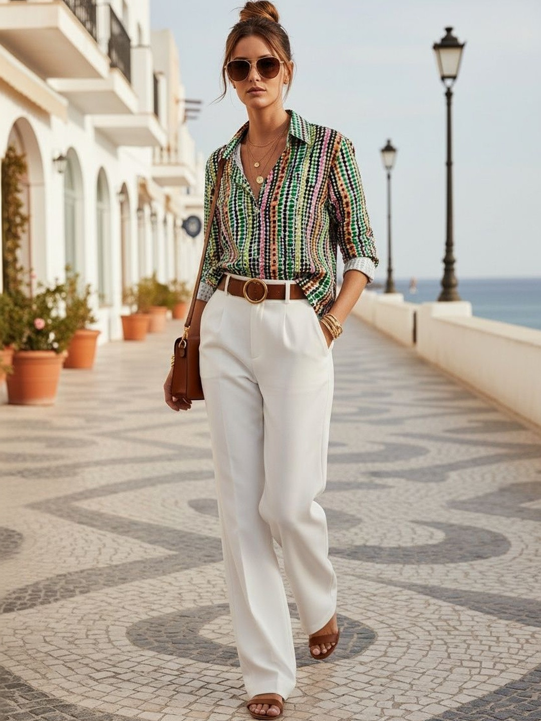 all about you Women Standard Pinstripes Printed Casual Shirt