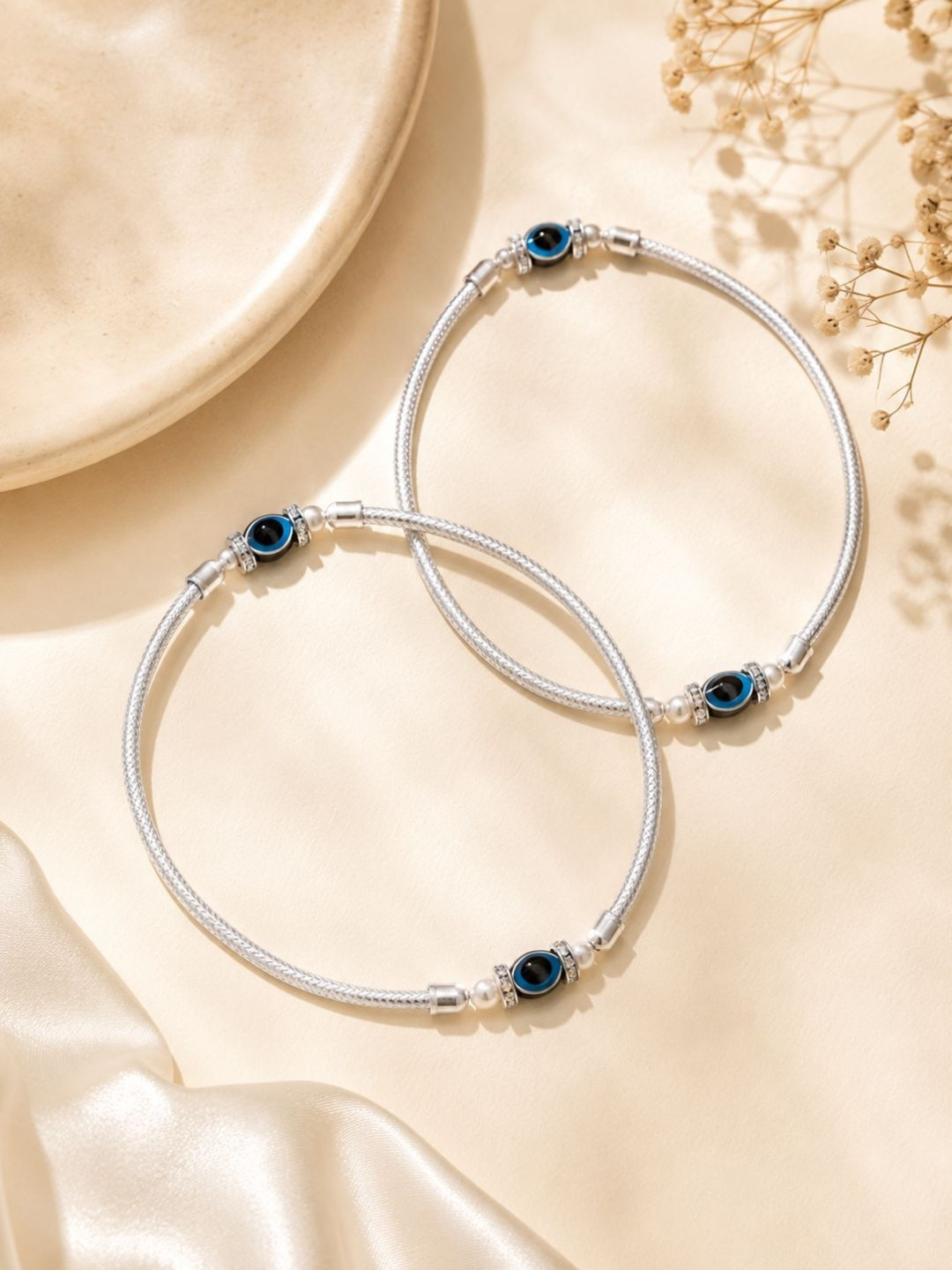 VIRAASI Silver-Plated Anklet