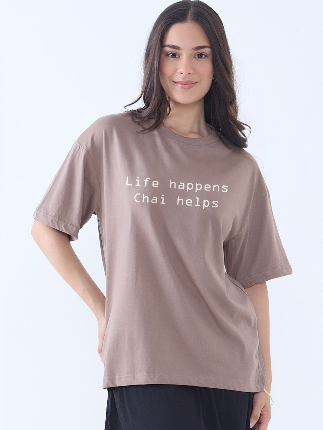 DKY Women Typography Printed T-shirt