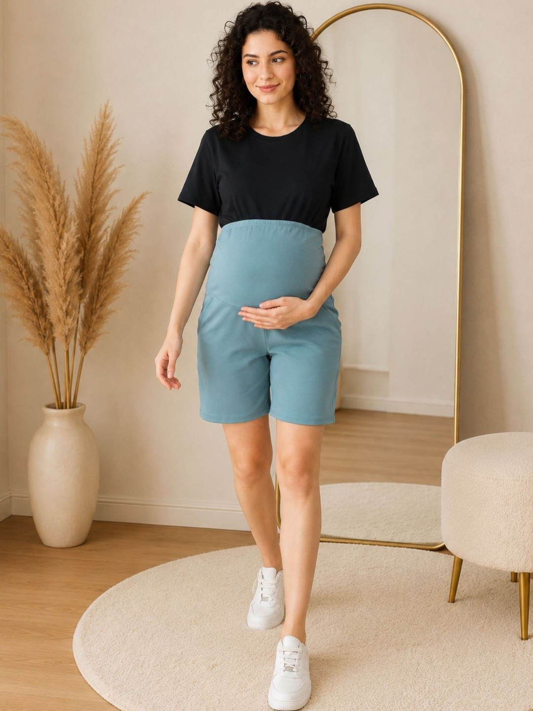 KARPATA Women Loose Fit High-Rise Shorts