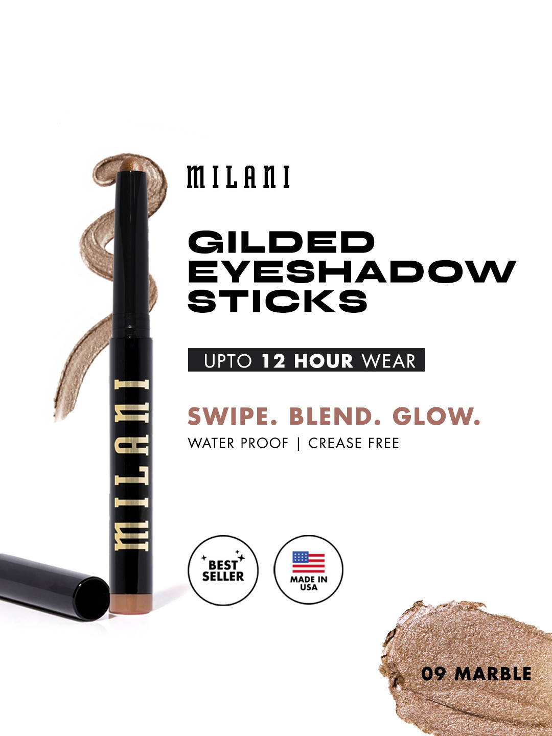 MILANI Glided Waterproof Eyeshadow Stick - Marble 09