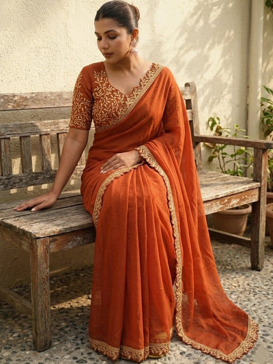 Moda Rapido Embellished Embroidered Saree