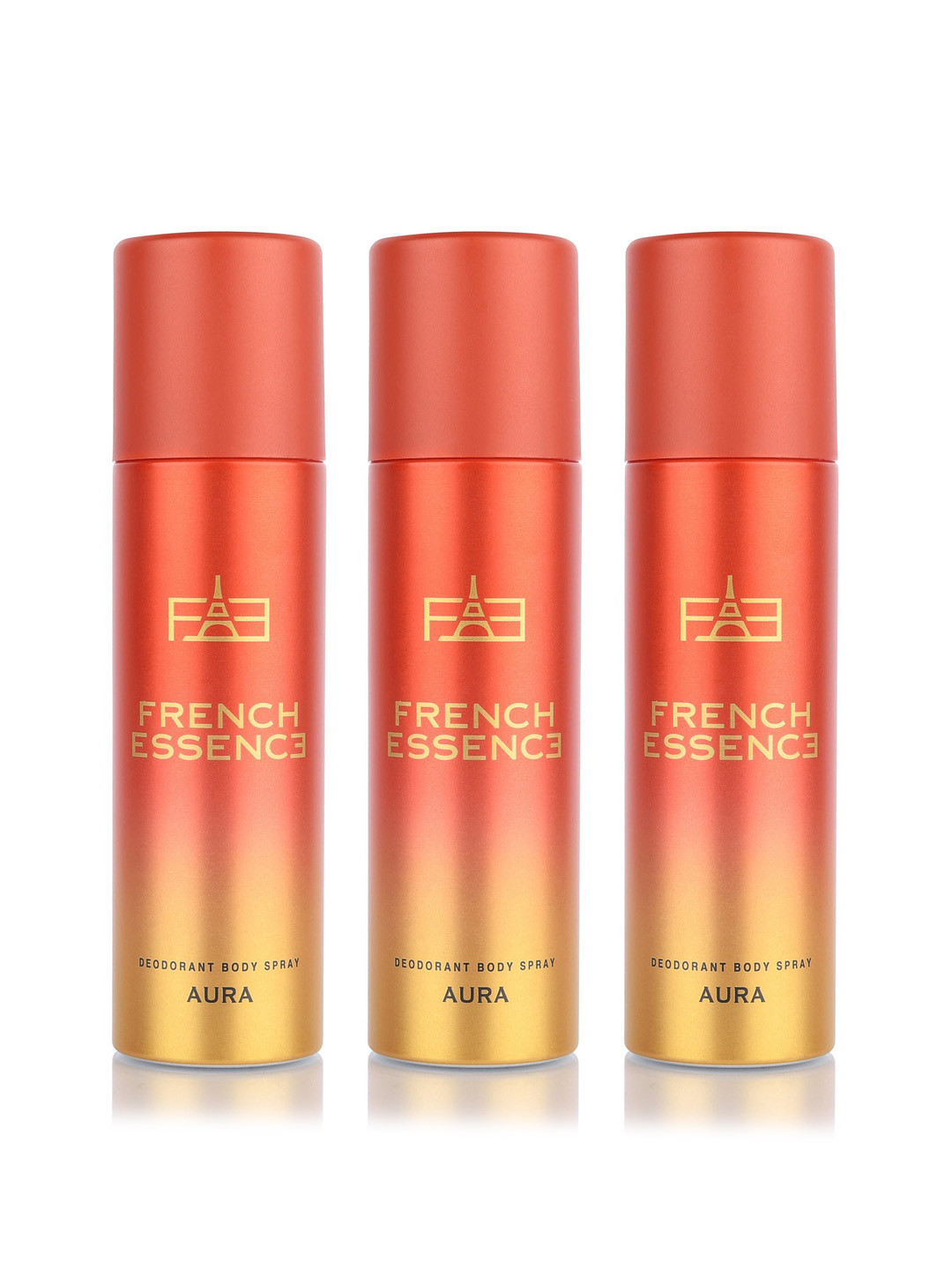 FRENCH ESSENCE Set Of 3 Women Long Lasting Aura Deodorants - 50 ml Each